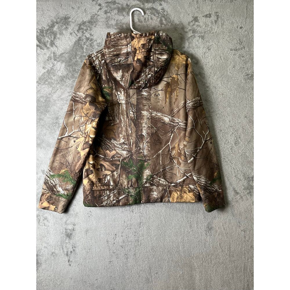 Under Armour Realtree Camo Hoodie Medium Pink Logo Pullover Hunting Sweatshirt - Picture 3 of 5